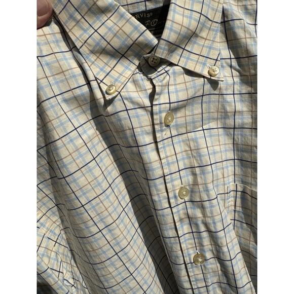 Orvis Dress Shirt Mens L Yellow Plaid Long Sleeve Cotton - Picture 5 of 10